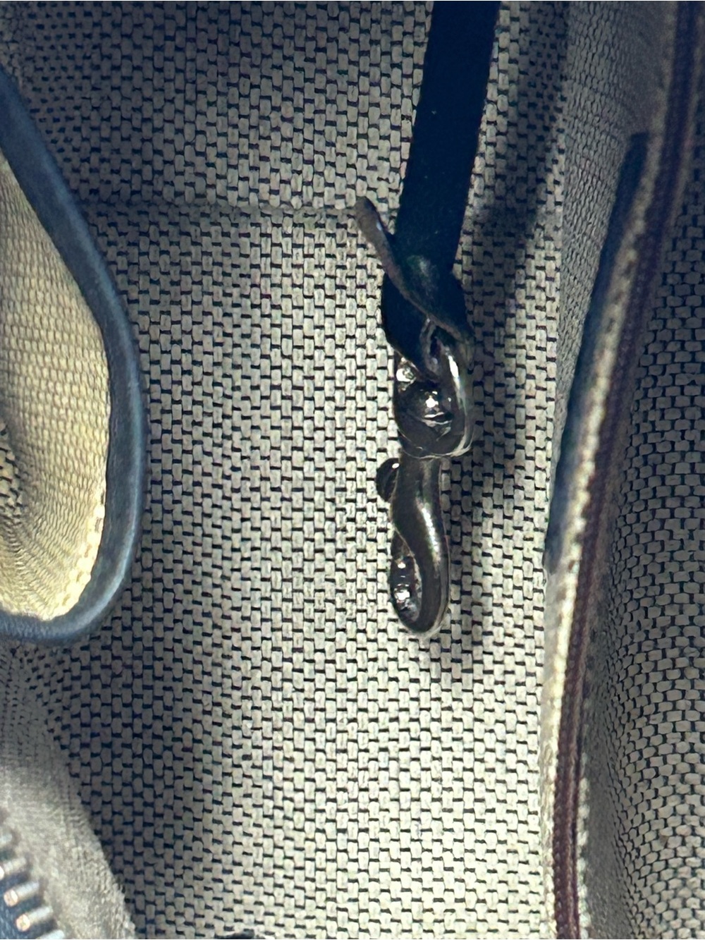 Dooney & Bourke Black w/Blue Croc-Embossed Accents Shoulder Bag Approx. 12x7x 4 - Picture 14 of 17